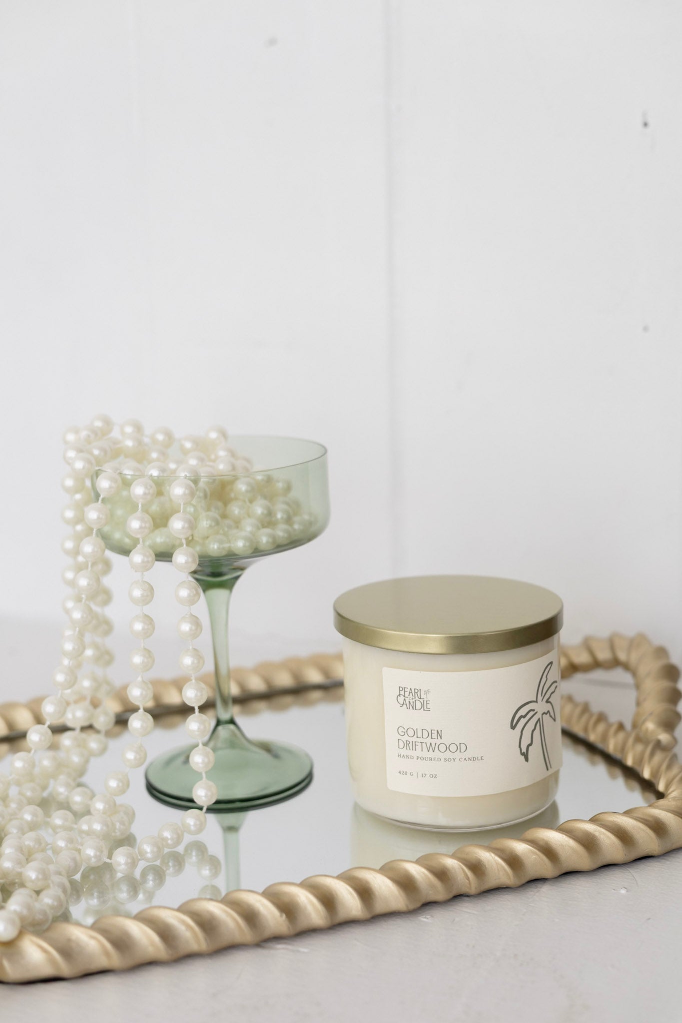 Golden Driftwood Candle