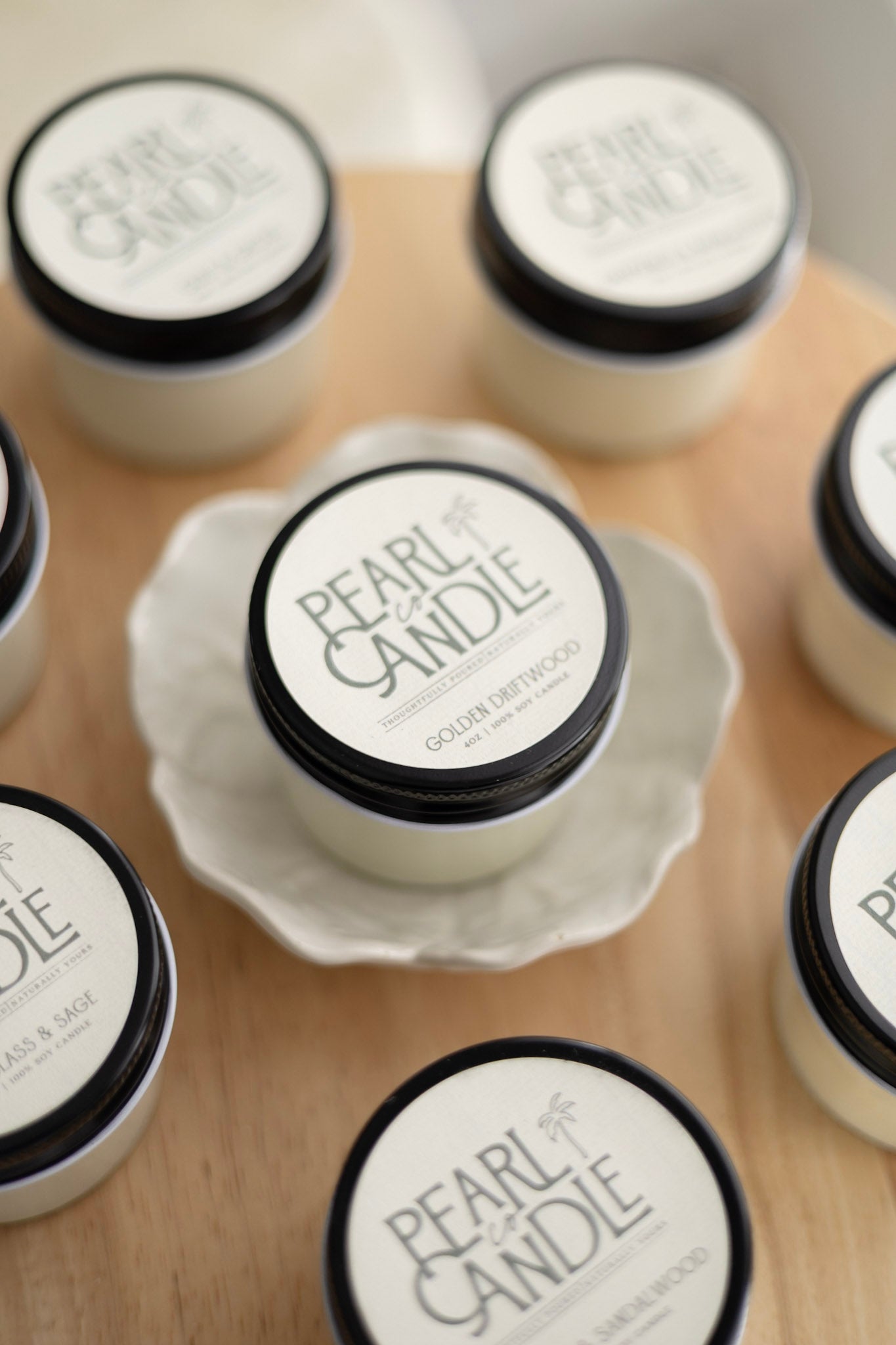 Golden Driftwood Candle