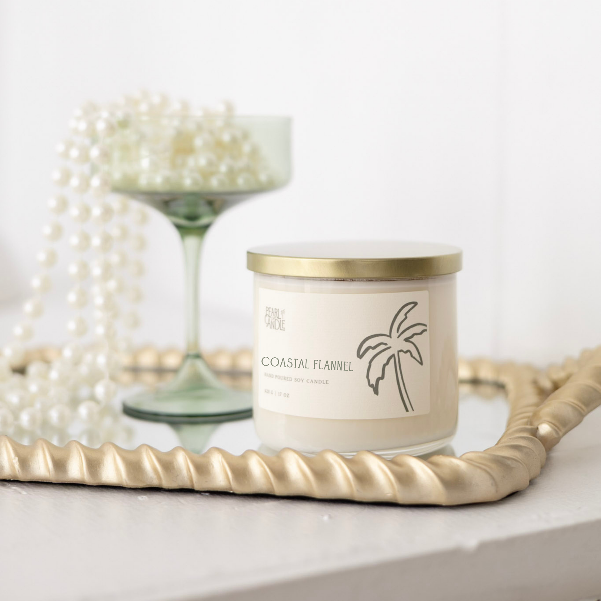 Coastal Flannel Candle