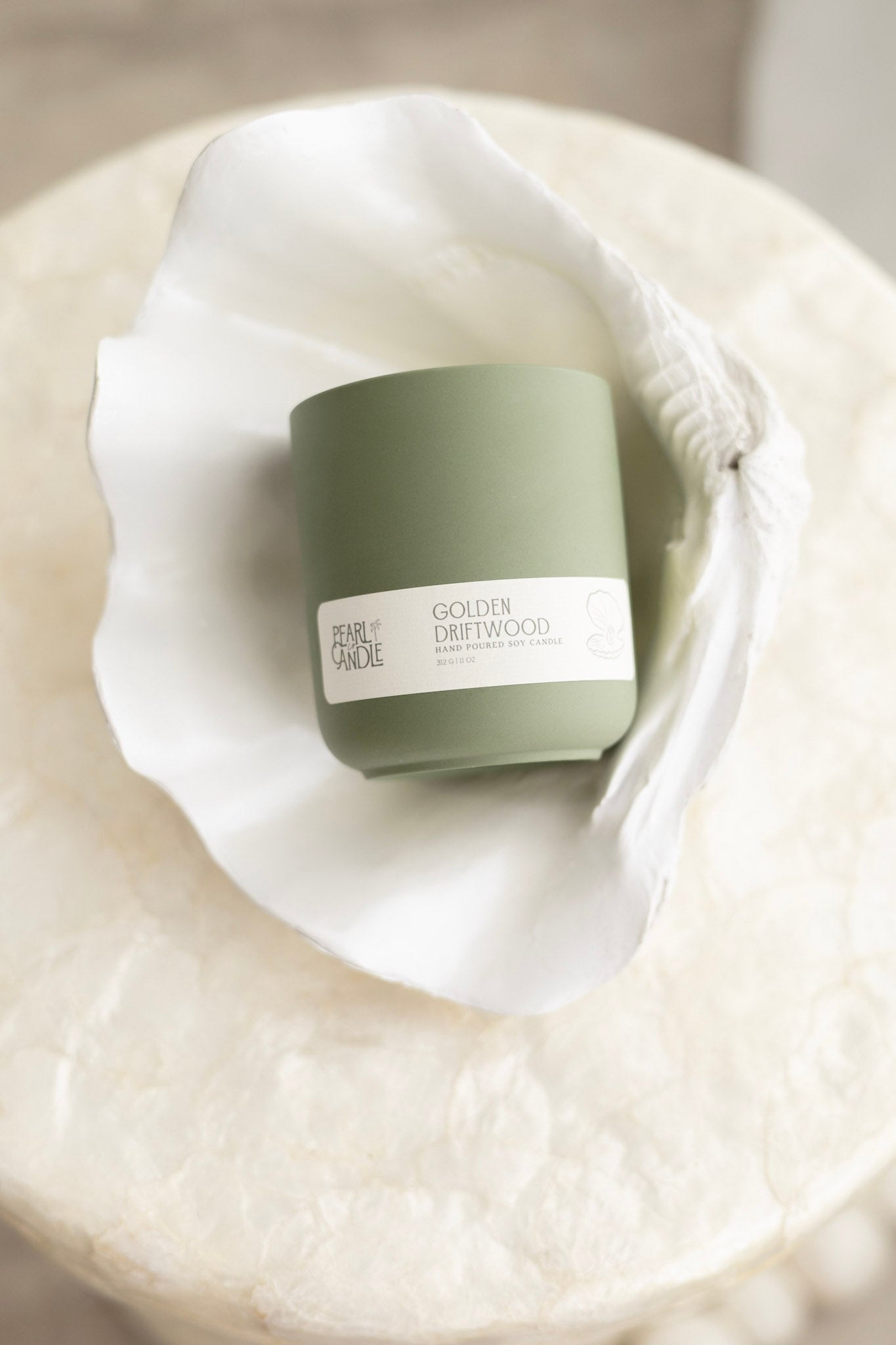 Golden Driftwood Candle