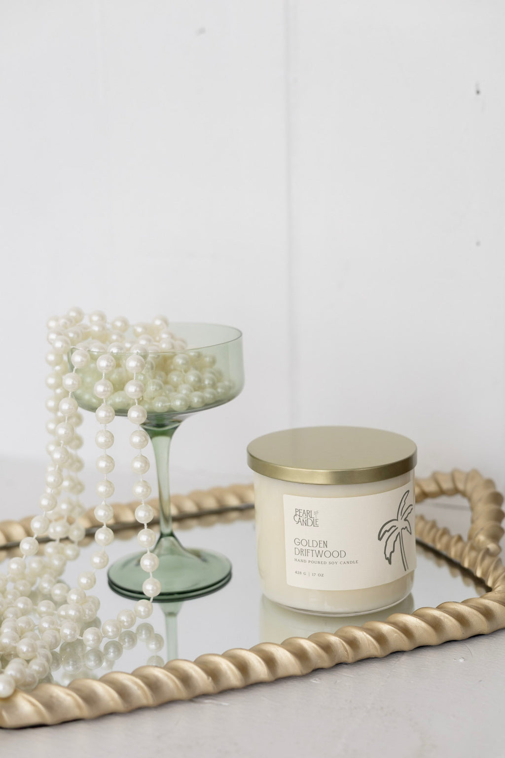 Golden Driftwood Candle