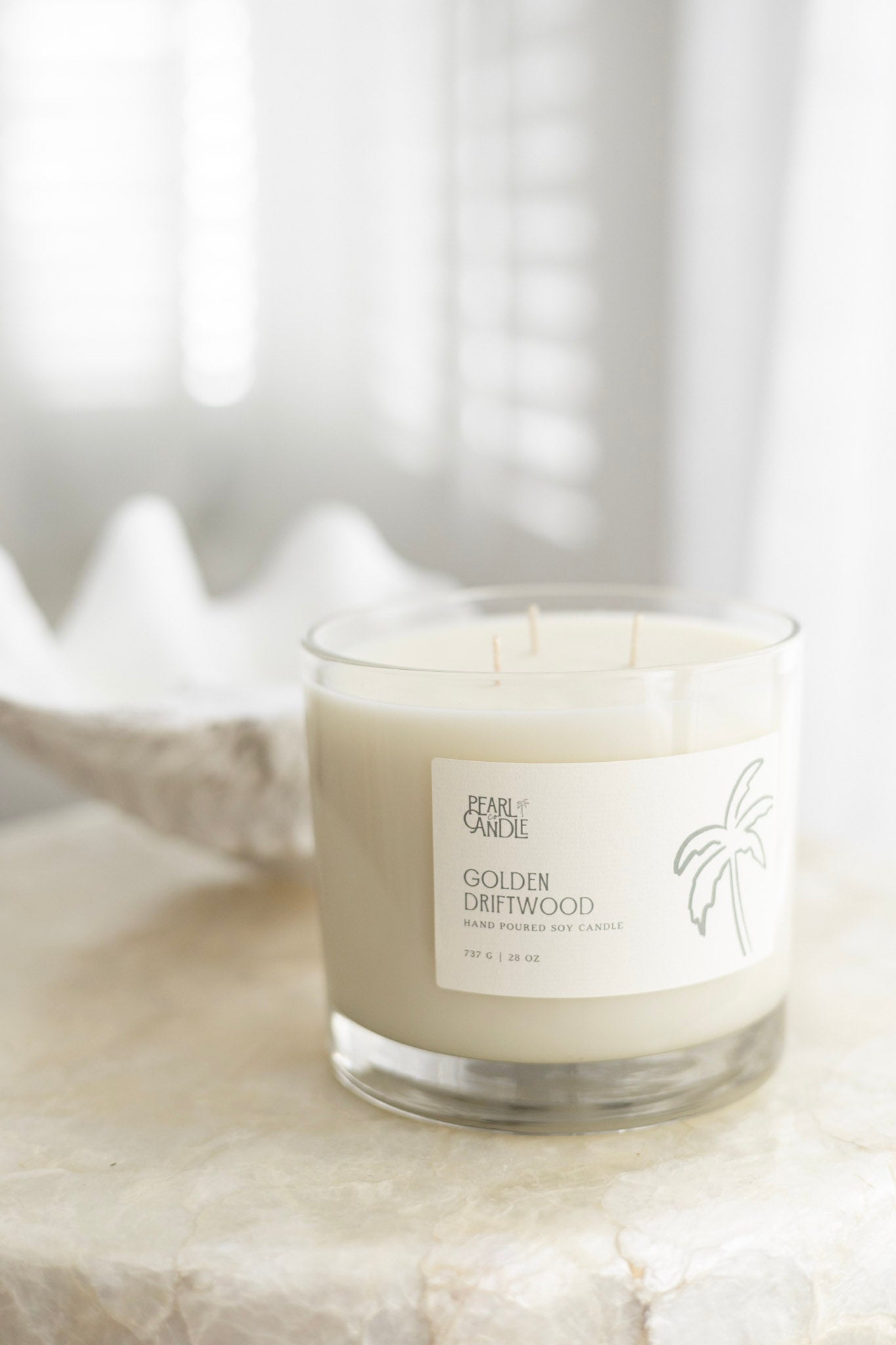 Golden Driftwood Candle